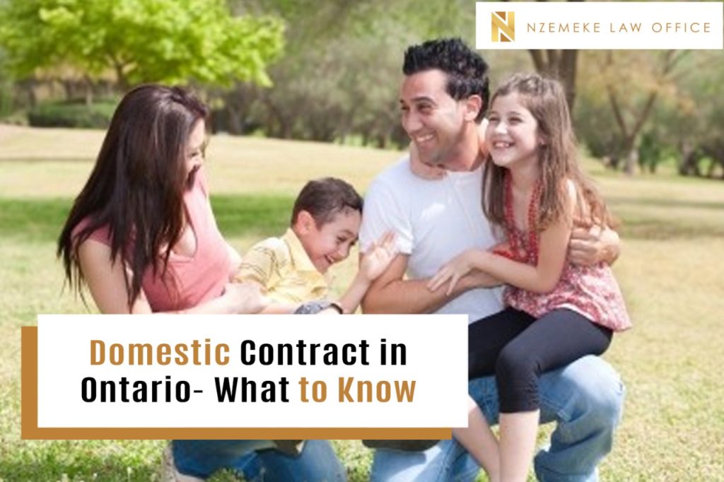 Domestic Contract in Ontario- What to Know