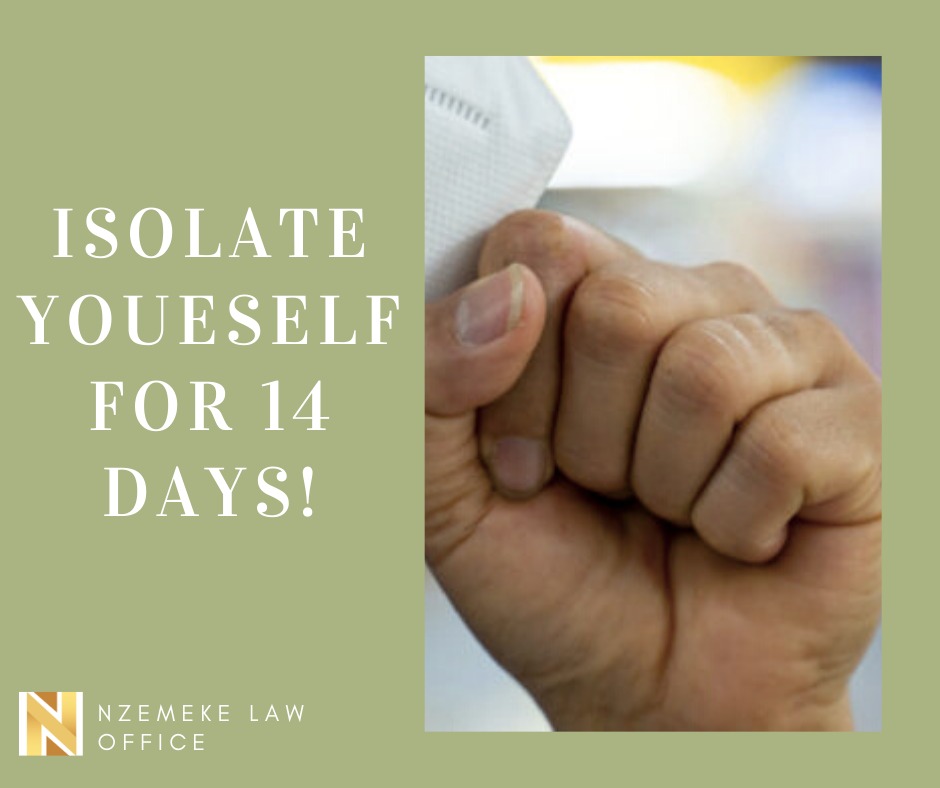 isolate yourself for fourteen days